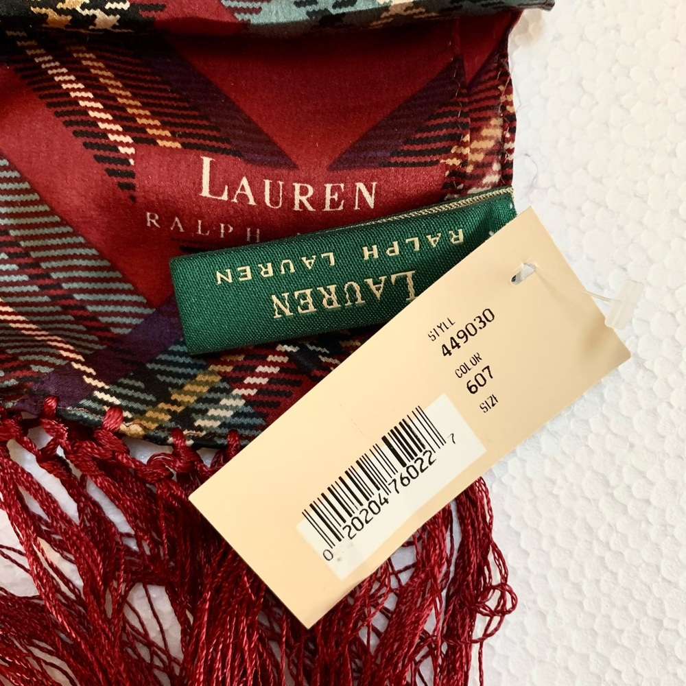 Lauren plaid silk scarf.